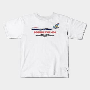 Boeing B747-400 - British Airways "Ndebele Martha (ver.1) / South Africa" Kids T-Shirt